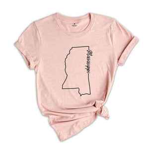 Mississippi State Shirt, The USA State Shirt, Mississippi USA Shirt, Mississippi Map Outline Shirt, US Outline Shirt, United States Shirt