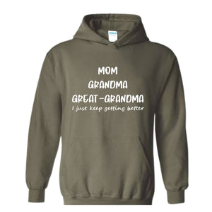 Mom Grandma Hoodie , Mom Grandma Great Grandma Hoodie , Grandma Gift, Mother's Day Hoodie , Mother's Day, Pregnancy Announcement Hoodie