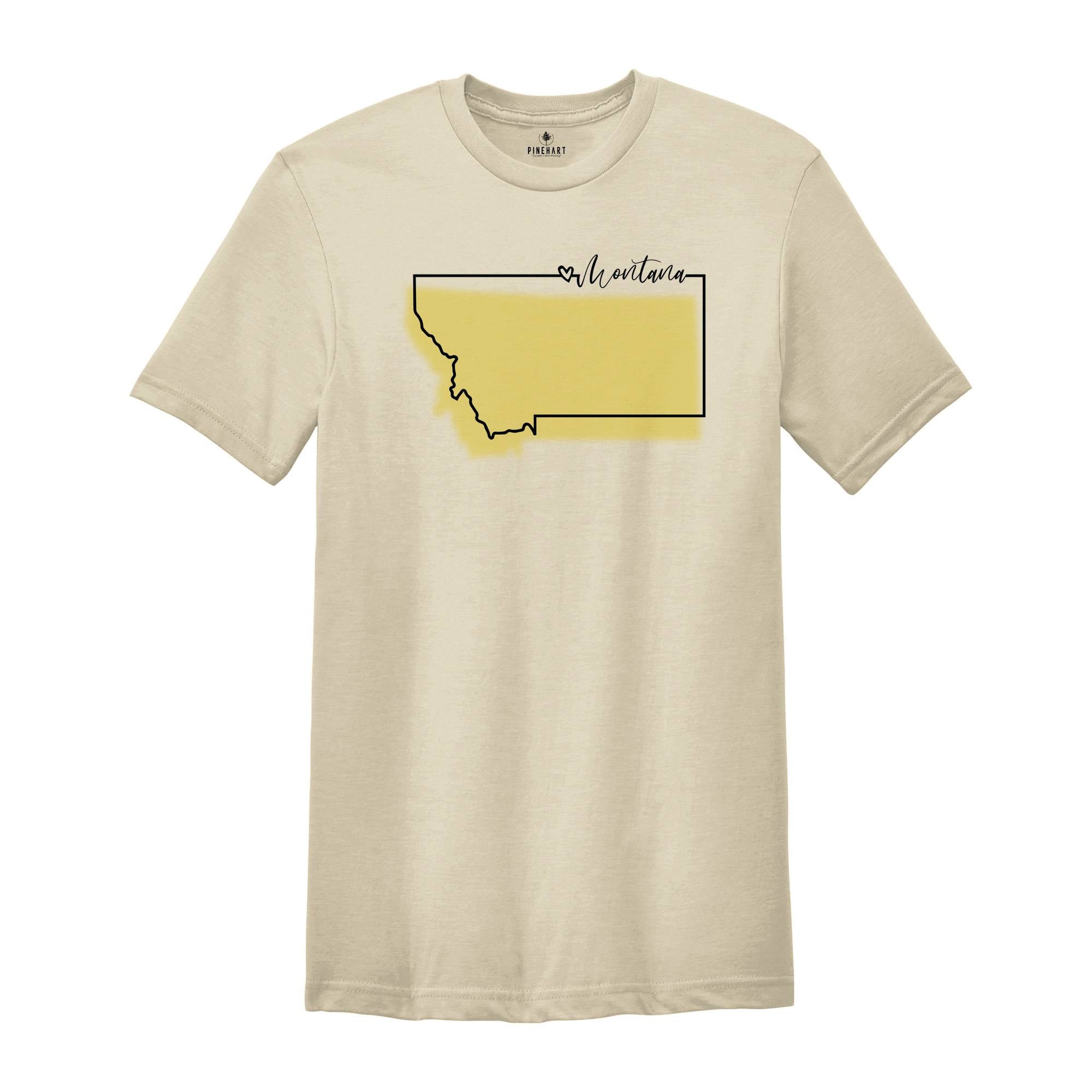 Montana State Shirt, Montana Map T-Shirt, Travel Gift Tee, Family Reunion Shirt, Montana , Montana Lover Shirt