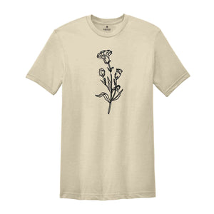 Month Flower Shirt, Birthday Flower Shirt, Birthday Shirt, Birth Month Shirt, Birth Month Flower Shirt, Flower Shirt, Custom Flower Shirt