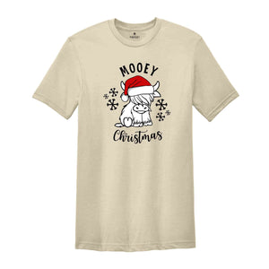 Mooey Christmas Shirt, Western Christmas Tee, Christmas Heifer Shirt, Xmas Cow Shirt, Christmas Cow Lover Tee
