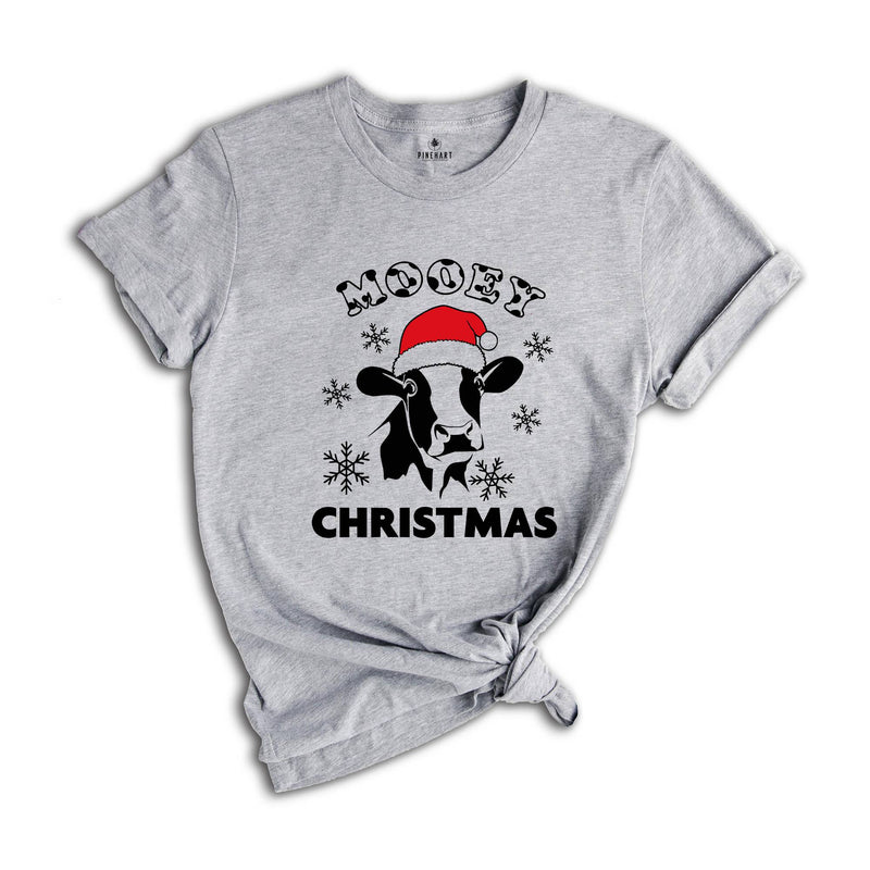 Mooey Christmas T-Shirt, Christmas Cow Costume, Christmas Farm Shirt, Cool Cow Tee, Holiday Apparel, Xmas Farmer Gift