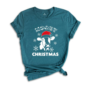 Mooey Christmas T-Shirt, Christmas Cow Costume, Christmas Farm Shirt, Cool Cow Tee, Holiday Apparel, Xmas Farmer Gift