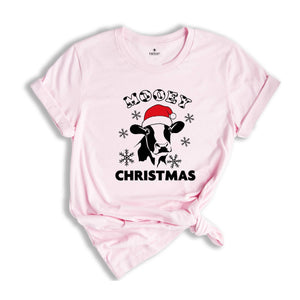 Mooey Christmas T-Shirt, Christmas Cow Costume, Christmas Farm Shirt, Cool Cow Tee, Holiday Apparel, Xmas Farmer Gift