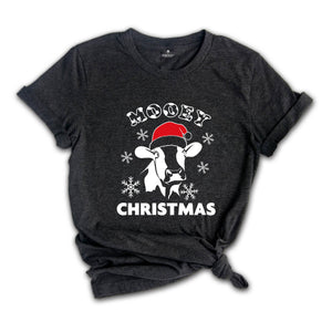 Mooey Christmas T-Shirt, Christmas Cow Costume, Christmas Farm Shirt, Cool Cow Tee, Holiday Apparel, Xmas Farmer Gift