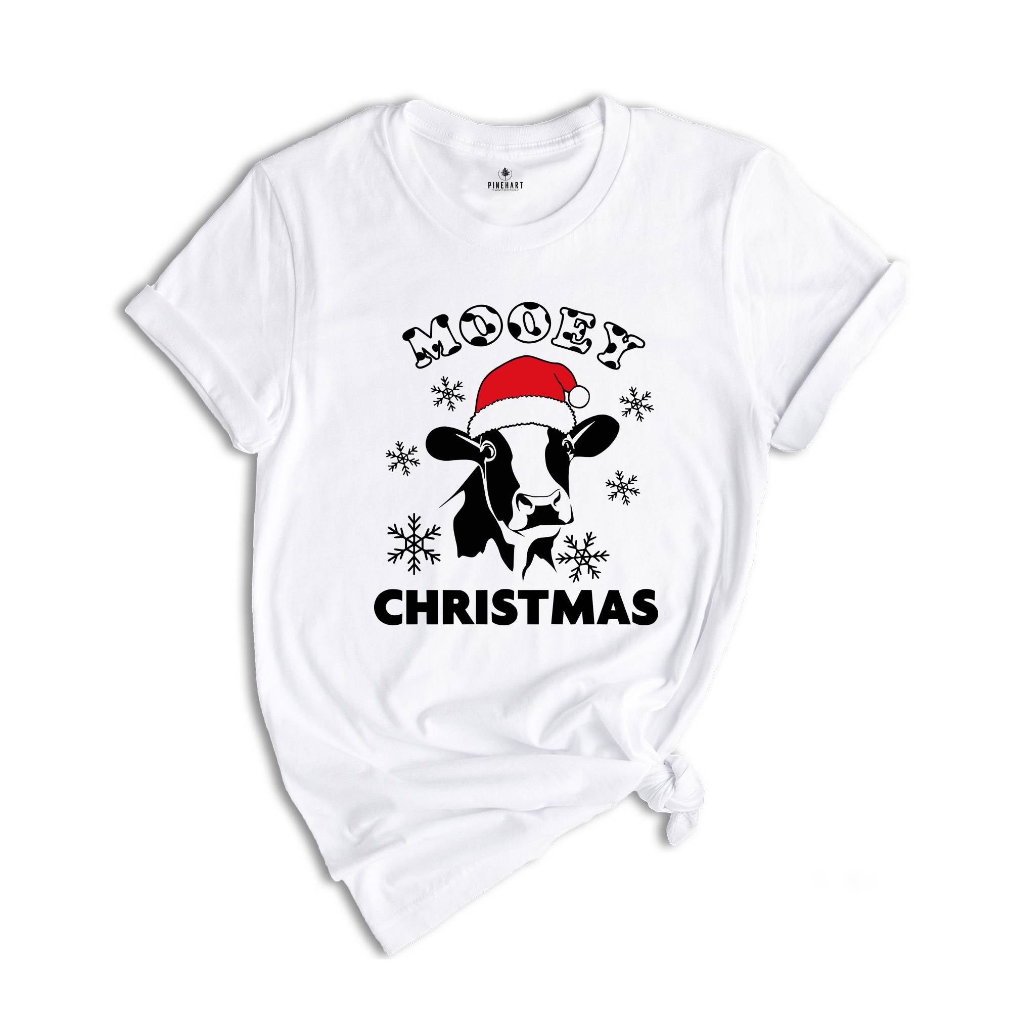 Mooey Christmas T-Shirt, Christmas Cow Costume, Christmas Farm Shirt, Cool Cow Tee, Holiday Apparel, Xmas Farmer Gift