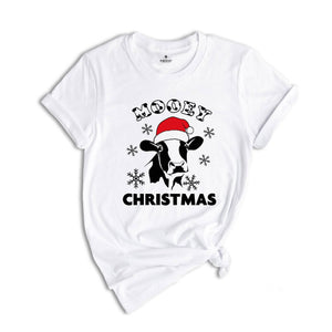 Mooey Christmas T-Shirt, Christmas Cow Costume, Christmas Farm Shirt, Cool Cow Tee, Holiday Apparel, Xmas Farmer Gift