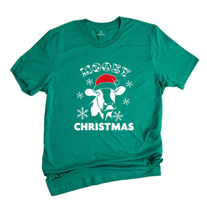 Mooey Christmas T-Shirt, Christmas Cow Costume, Christmas Farm Shirt, Cool Cow Tee, Holiday Apparel, Xmas Farmer Gift