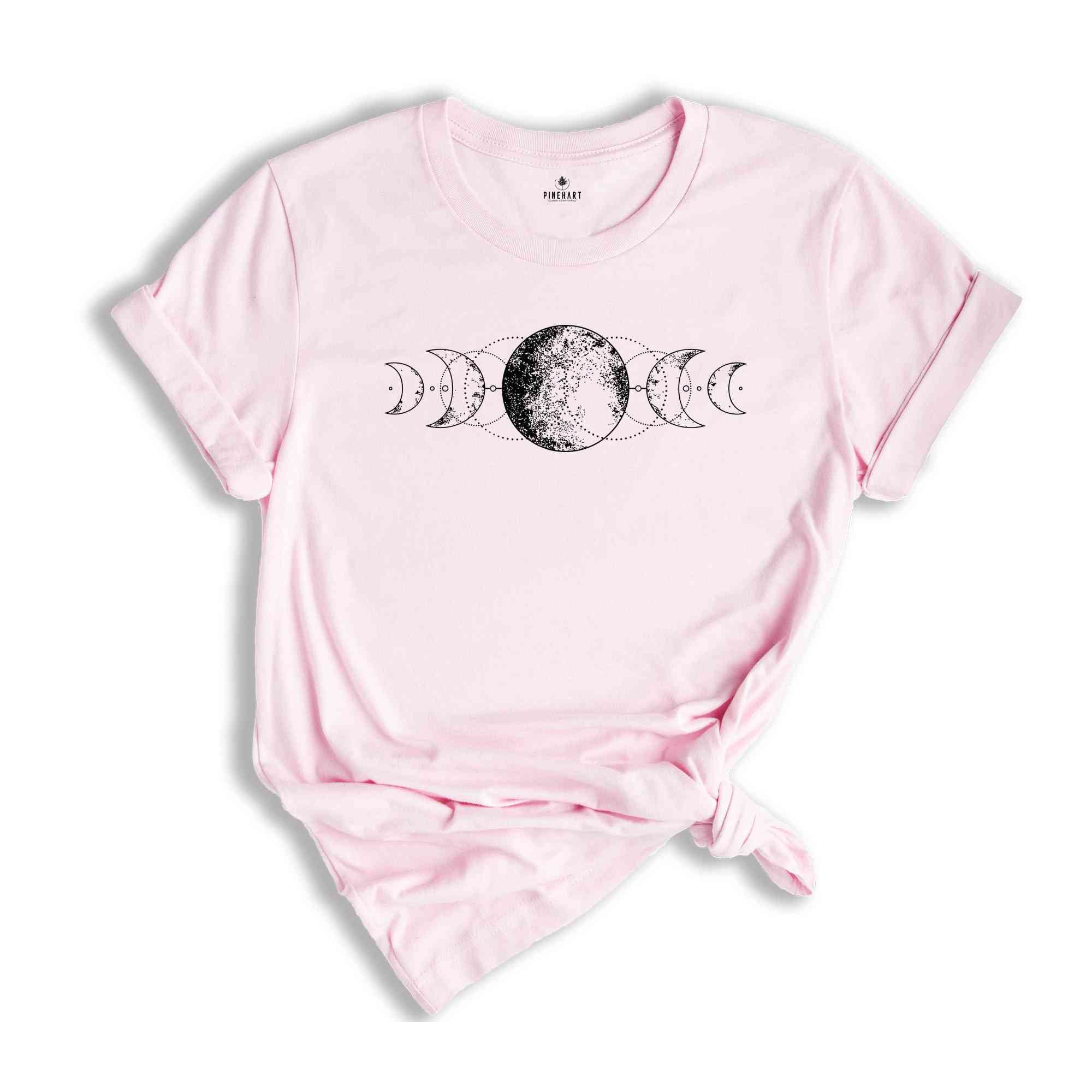 Moon Phases T-Shirt, Aesthetic Shirt, Boho Celestial Shirt, Lunar Cycle Shirt, Astrology Gifts, Moon Lovers Gifts