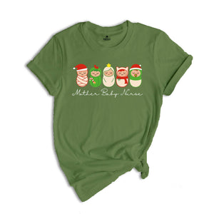 Mother Baby Nurse Christmas Shirt, Christmas Mother Baby Unit T-Shirt, Holiday Tee, Coquette T-shirt