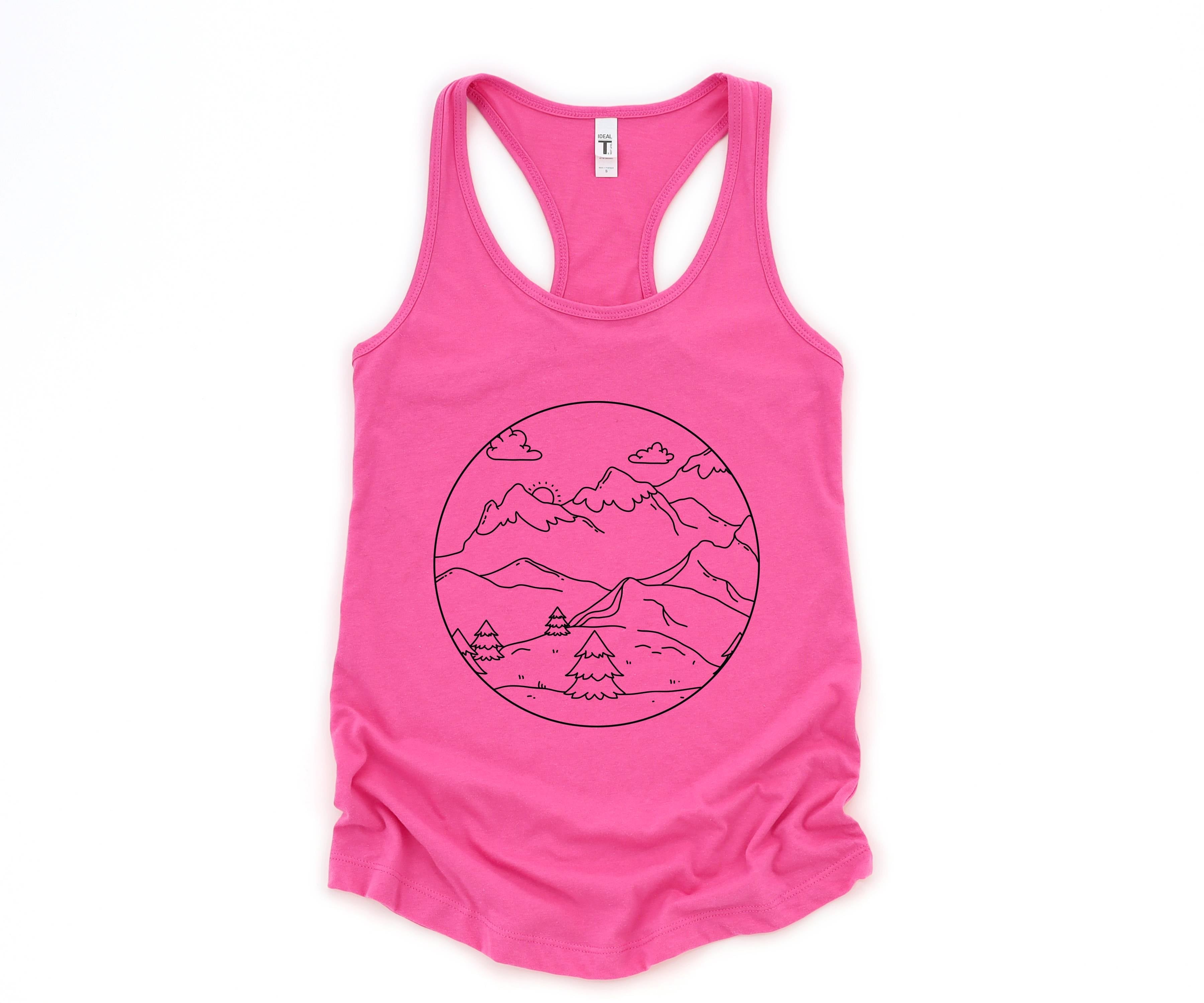Mountain Sunrise Tank Top, Mountains Tank Top, Sunrise Tank Top, Clouds Tank Top, Boho Tank Top, Trees Tank Top, Hippie Tank Top, Sun Tank