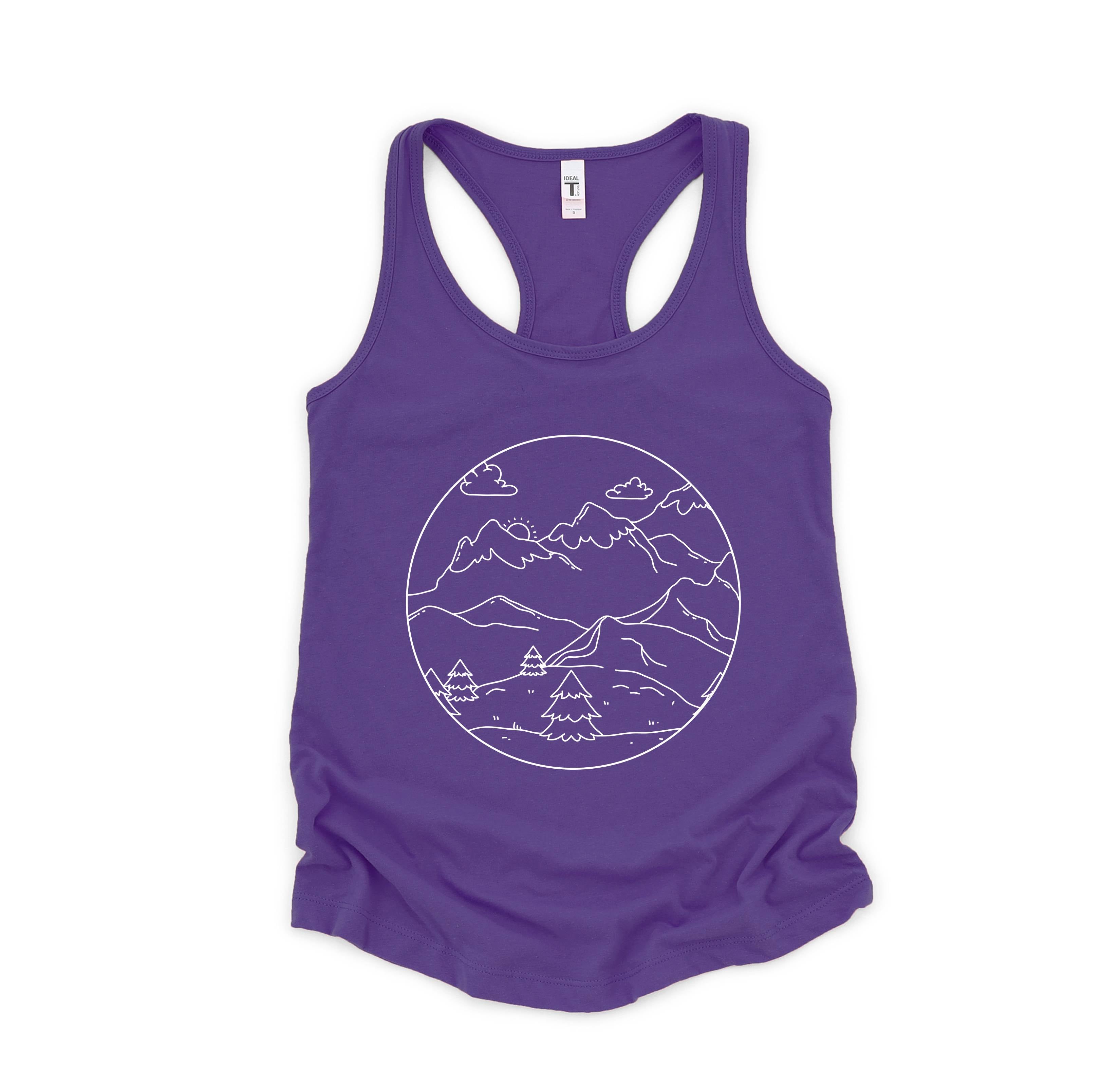 Mountain Sunrise Tank Top, Mountains Tank Top, Sunrise Tank Top, Clouds Tank Top, Boho Tank Top, Trees Tank Top, Hippie Tank Top, Sun Tank