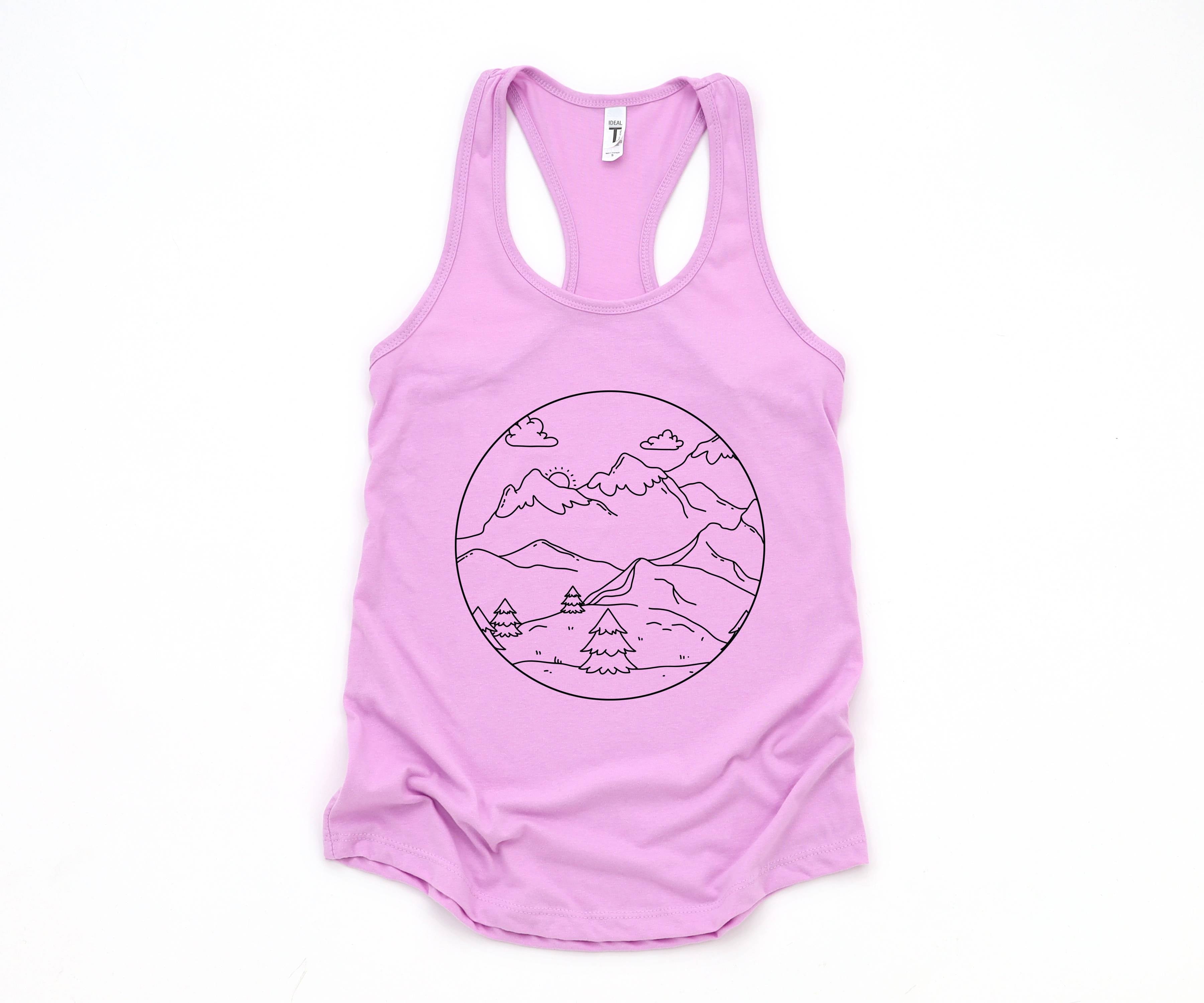Mountain Sunrise Tank Top, Mountains Tank Top, Sunrise Tank Top, Clouds Tank Top, Boho Tank Top, Trees Tank Top, Hippie Tank Top, Sun Tank
