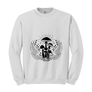 Mushroom Sweatshirt, Wild Flower, Cute Mom Hoodie, Cute Mushroom Hoodie, Botanical Mushroom Hoodie, Mushroom and Floral shirt, Botanical tee