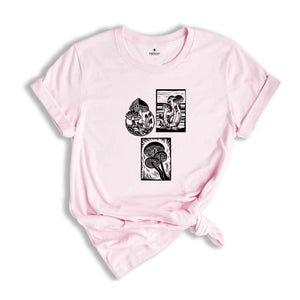 Mushroom Tee, Retro T-shirt, Botanical Tee, Fantasy Tee, Vintage T-shirt, Fungi Tee, Retro Tee, Wildlife Tee