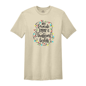 My Favorite Color is Christmas Lights, Christmas Shirt, Christmas Gift, Funny Christmas Tee, Santa Shirt, Holiday Shirt, Christmas Pajamas