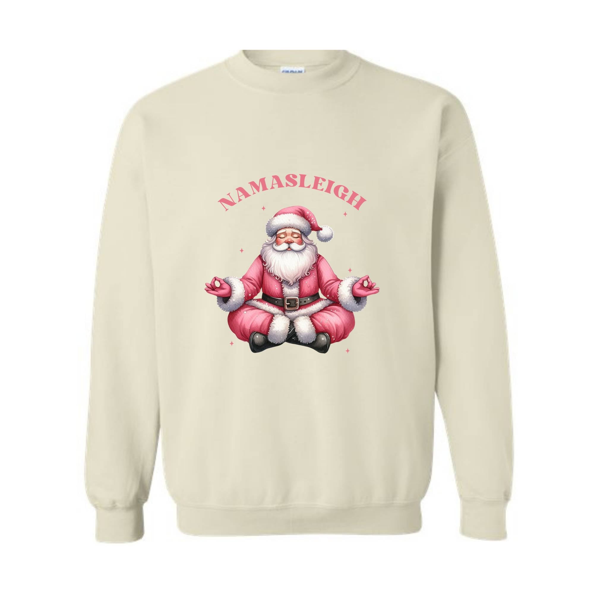 Namasleigh Sweatshirt, Yoga Santa Christmas Sweater, Xmas Namaste Sweater, Christmas Yoga Gift, Christmas Yoga Lover Tee