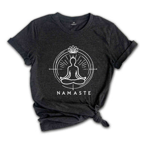 Namaste Lotus Flower Yoga T-Shirt, Yoga T-Shirt, Namaste Shirt, Meditation T-Shirt, Meditation Lovers