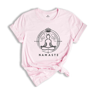 Namaste Lotus Flower Yoga T-Shirt, Yoga T-Shirt, Namaste Shirt, Meditation T-Shirt, Meditation Lovers