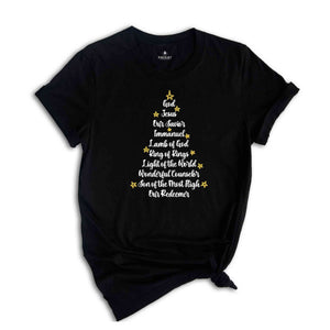 Names of Jesus Christmas Tree Shirt, Christmas Jesus T-Shirt, Christmas 2026, Christmas Gift