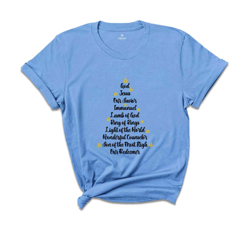 Names of Jesus Christmas Tree Shirt, Christmas Jesus T-Shirt, Christmas 2026, Christmas Gift