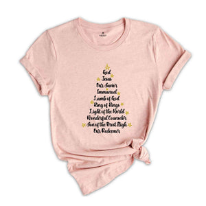 Names of Jesus Christmas Tree Shirt, Christmas Jesus T-Shirt, Christmas 2026, Christmas Gift