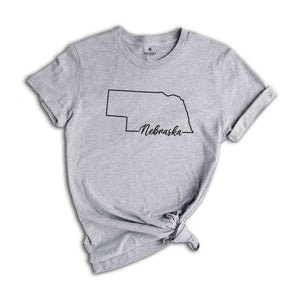 Nebraska State Shirt, The USA State Shirt, Nebraska USA Shirt, Nebraska Map Outline Shirt, US Outline Shirt, United States Shirt