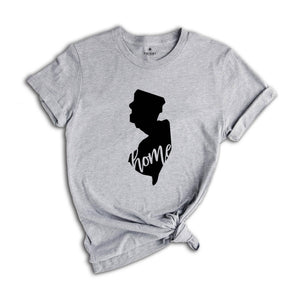 New Jersey State Shirts, New Jersey State Map Shirt, New Jersey Travel Gifts, New Jersey Clothing, New Jersey Home Sweatshirt
