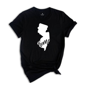 New Jersey State Shirts, New Jersey State Map Shirt, New Jersey Travel Gifts, New Jersey Clothing, New Jersey Home Sweatshirt