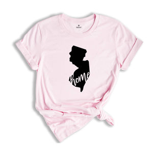 New Jersey State Shirts, New Jersey State Map Shirt, New Jersey Travel Gifts, New Jersey Clothing, New Jersey Home Sweatshirt