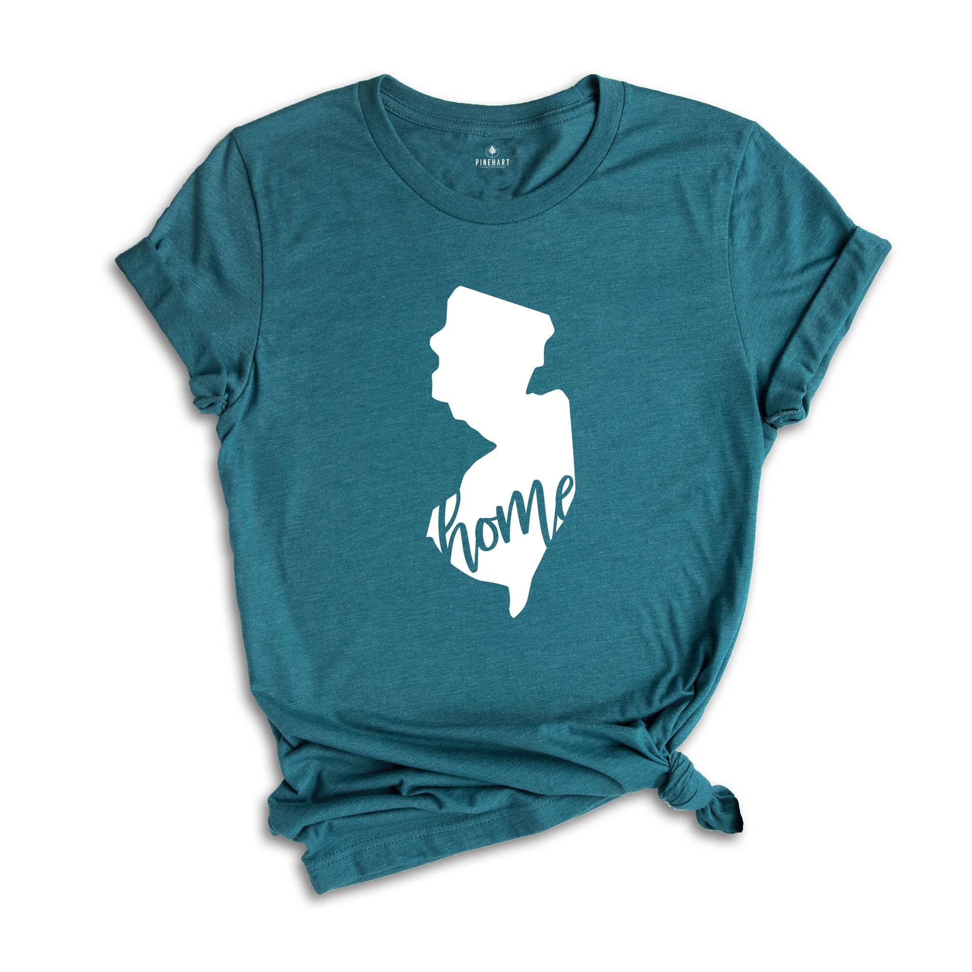 New Jersey State Shirts, New Jersey State Map Shirt, New Jersey Travel Gifts, New Jersey Clothing, New Jersey Home Sweatshirt