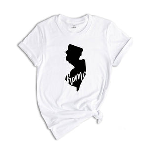 New Jersey State Shirts, New Jersey State Map Shirt, New Jersey Travel Gifts, New Jersey Clothing, New Jersey Home Sweatshirt