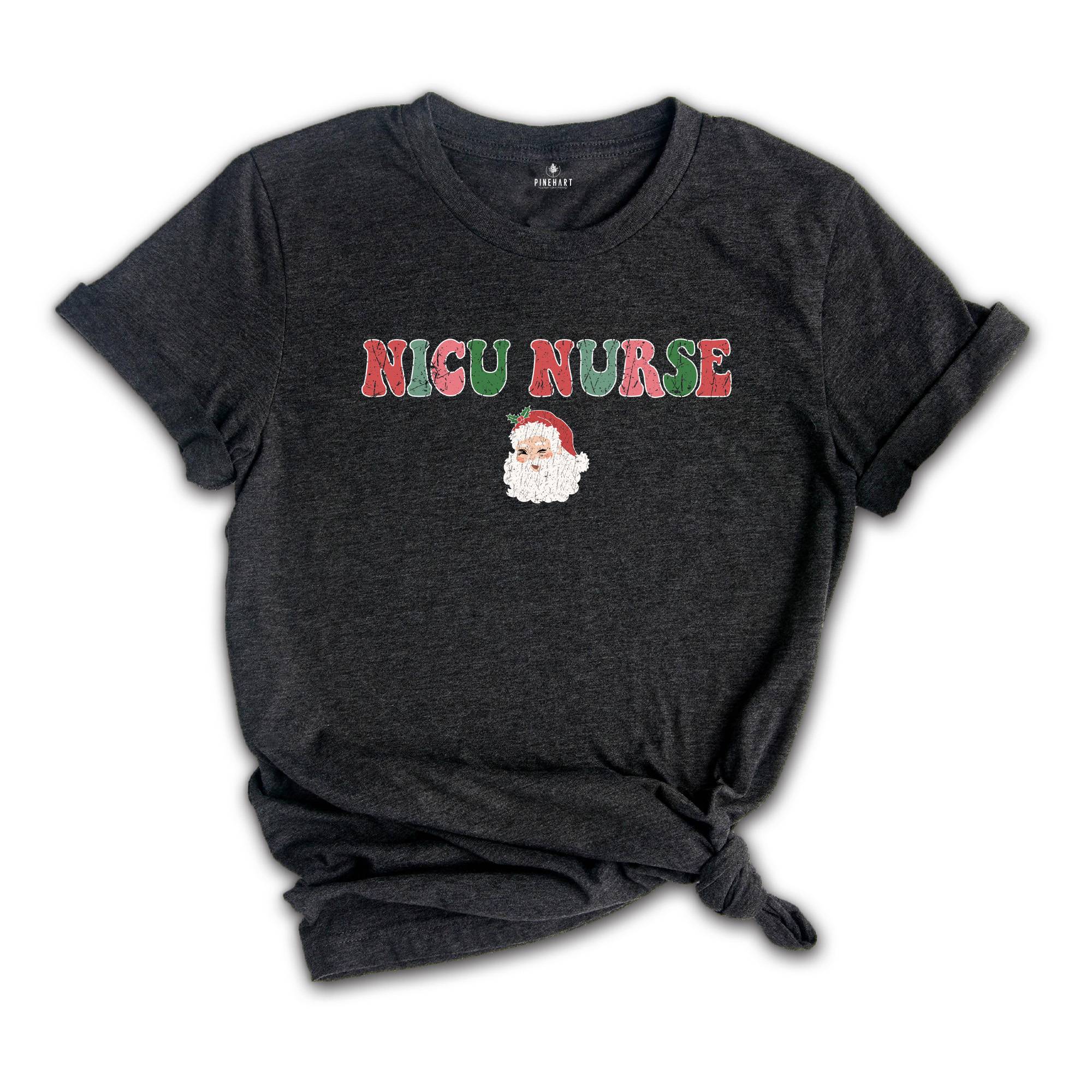 Nicu Christmas T-Shirt, Santa Nicu Nurse Shirt, Retro Christmas Nurse Shirt, Nicu T-Shirt, Nicu Nurse Christmas Gifts
