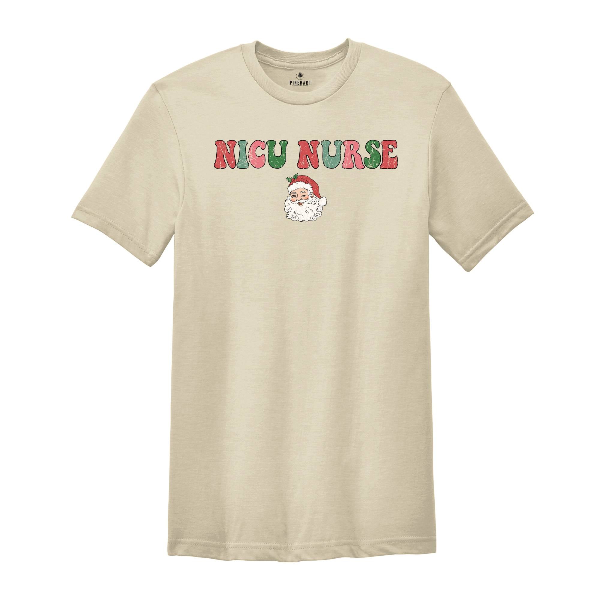 Nicu Christmas T-Shirt, Santa Nicu Nurse Shirt, Retro Christmas Nurse Shirt, Nicu T-Shirt, Nicu Nurse Christmas Gifts