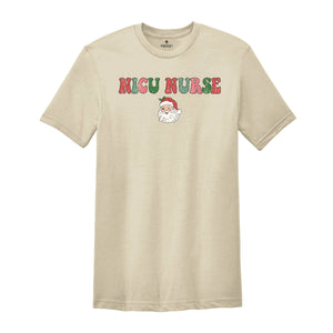Nicu Christmas T-Shirt, Santa Nicu Nurse Shirt, Retro Christmas Nurse Shirt, Nicu T-Shirt, Nicu Nurse Christmas Gifts