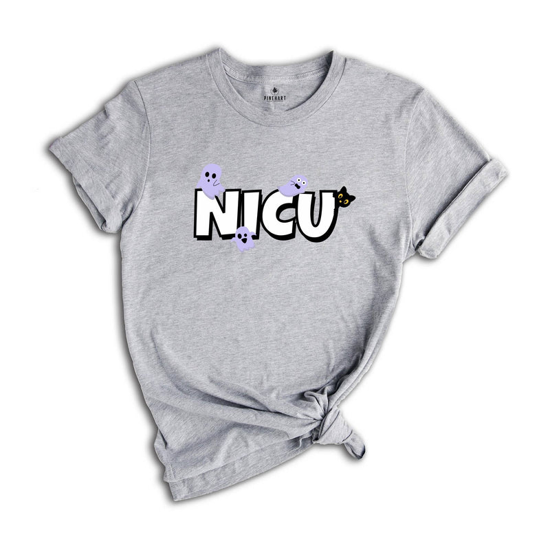NICU Halloween Shirt, Halloween NICU Nurse Shirt, Spooky Neonatal Intensive Care Unit Nurse T-shirt, Ghost Nicu Pumpkin Shirt