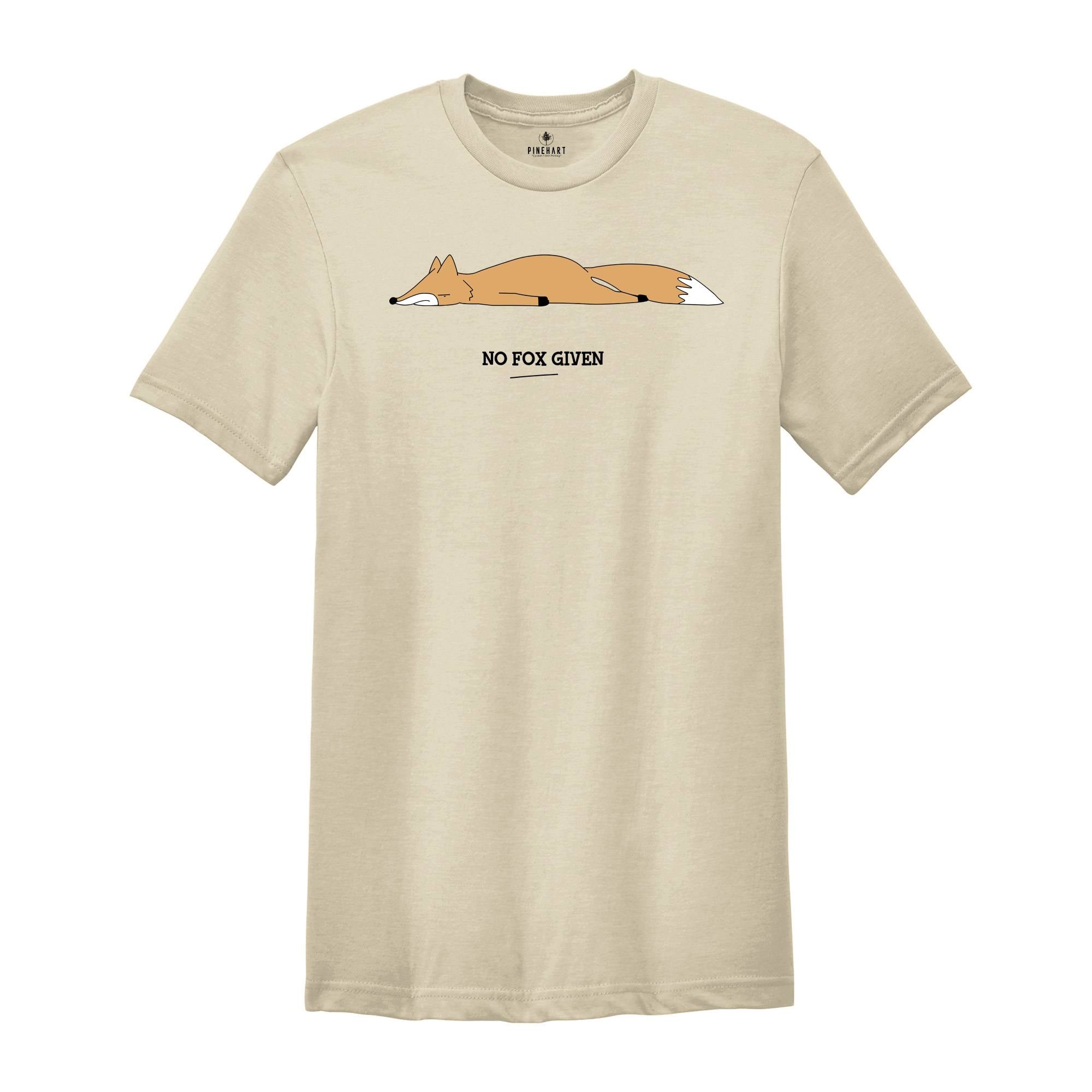 No Fox Given T-shirt, Funny Animal Shirt, Fox Lover Tee, IDGAF Shirt, Sleeping Fox Shirt, Funny Birthday Gift