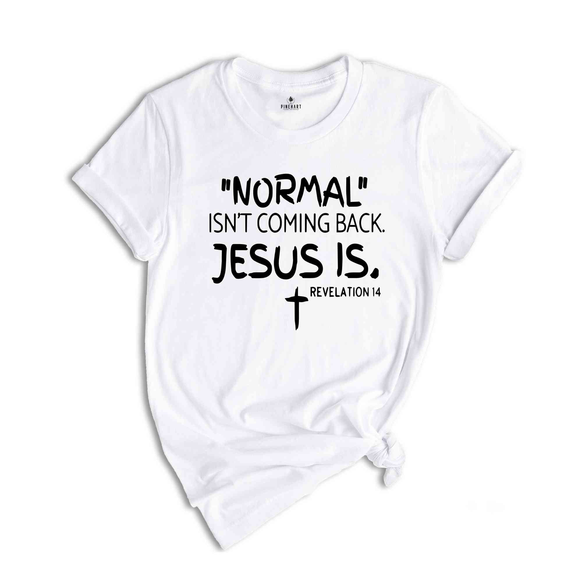 Normal Isn't Coming Back Jesus Is Shirt, Revelation 14 Shirt, Inspirational Shirt, Faith Shirt, Religious Shirt, Scripture Shirt