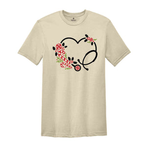 Nurse Christmas Shirt, 2026 Nurse Tee, Stethoscope Heart Shirt, Registered Nurse Tees, Christmas Gift for Nurse, Nursing School Shirt