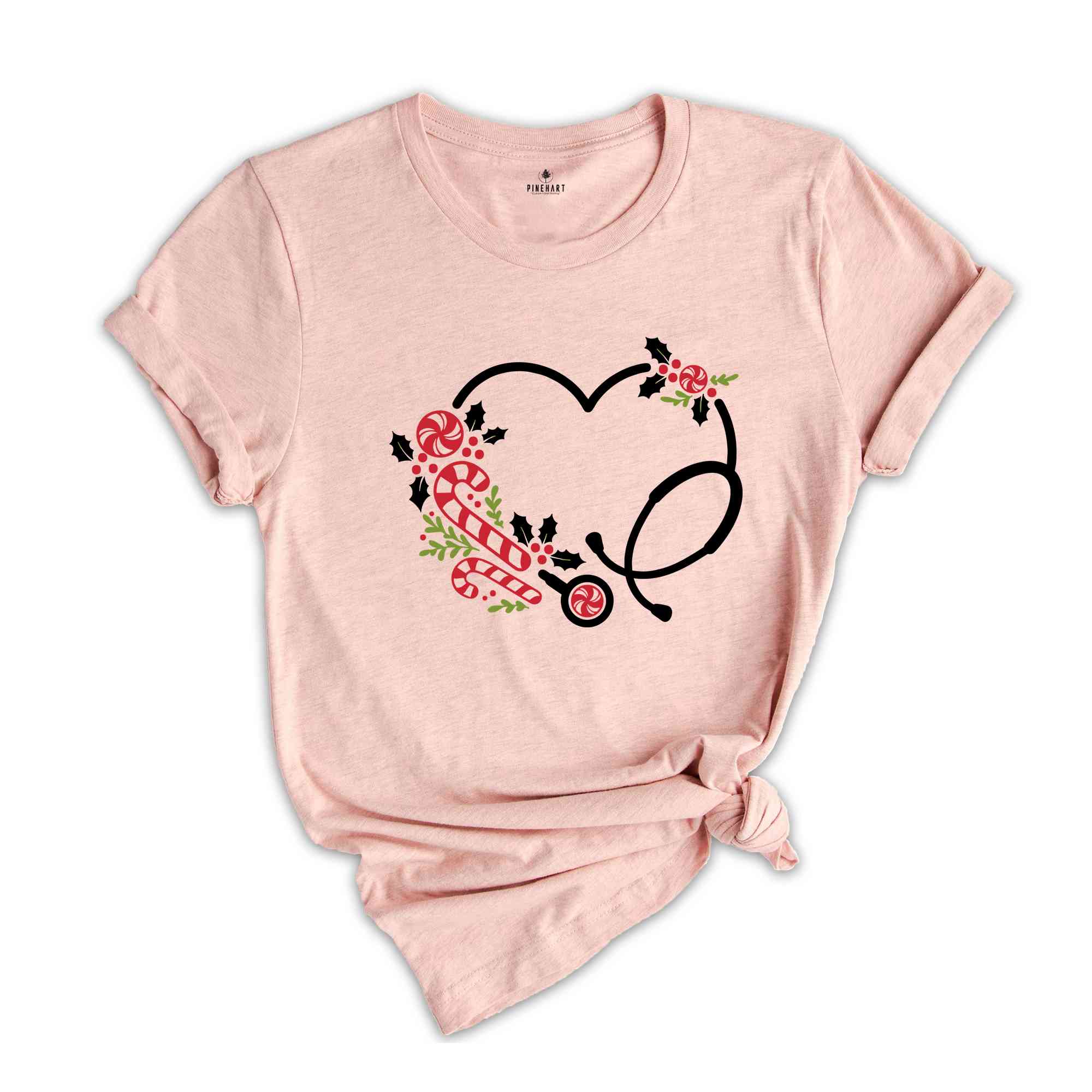 Nurse Christmas Shirt, 2026 Nurse Tee, Stethoscope Heart Shirt, Registered Nurse Tees, Christmas Gift for Nurse, Nursing School Shirt