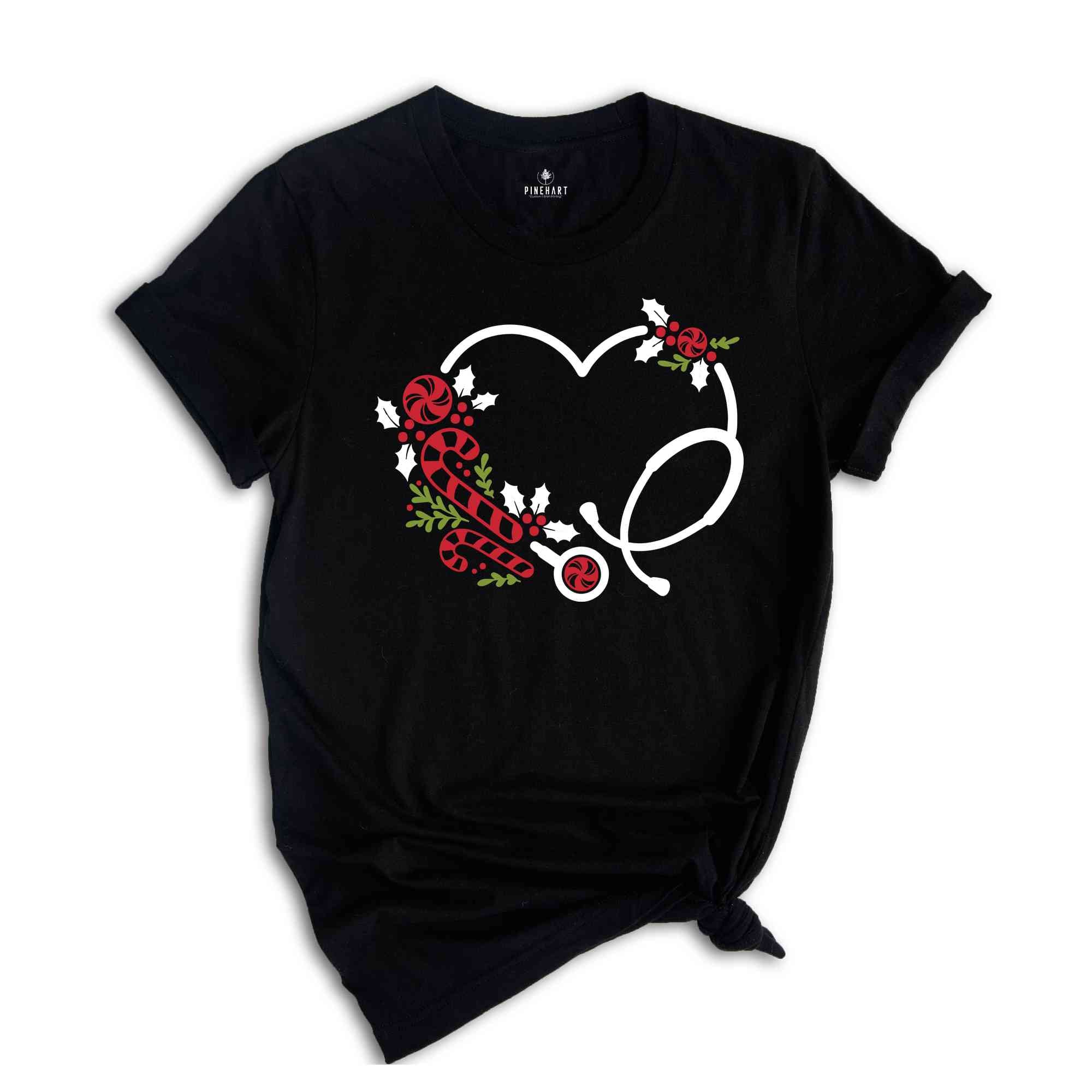 Nurse Christmas Shirt, 2026 Nurse Tee, Stethoscope Heart Shirt, Registered Nurse Tees, Christmas Gift for Nurse, Nursing School Shirt