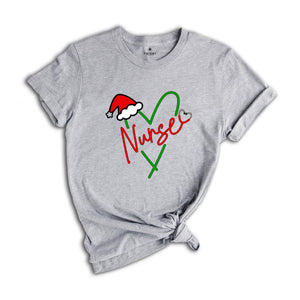 Nurse Christmas Shirt, Nurse Heart T-Shirt, Xmas Nurse Shirt, Nurse Christmas Party, Holiday Shirt, Funny Nurse Shirt