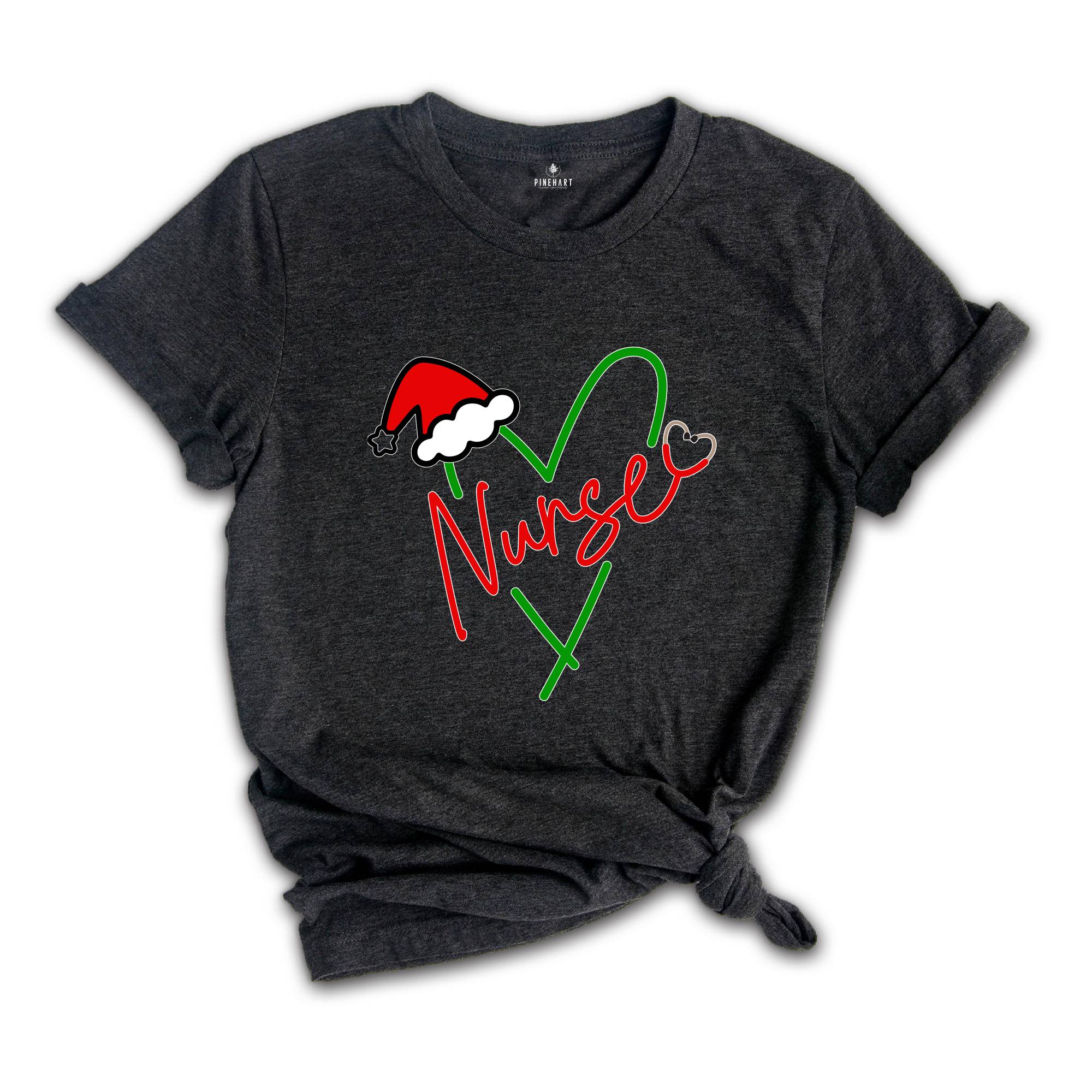 Nurse Christmas Shirt, Nurse Heart T-Shirt, Xmas Nurse Shirt, Nurse Christmas Party, Holiday Shirt, Funny Nurse Shirt