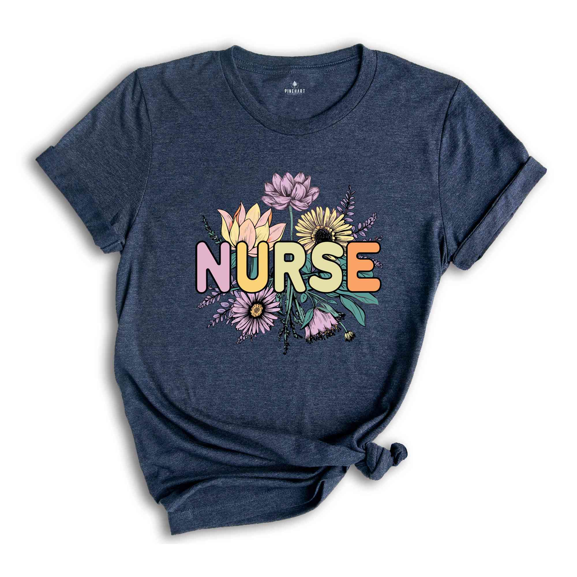 Nurse Flower Shirt, Gift For Nurse, Nursing Student Shirt, Registered Nurse, Graduation Shirt, Nursing School Tee, RN Tee, Nurse Shirt