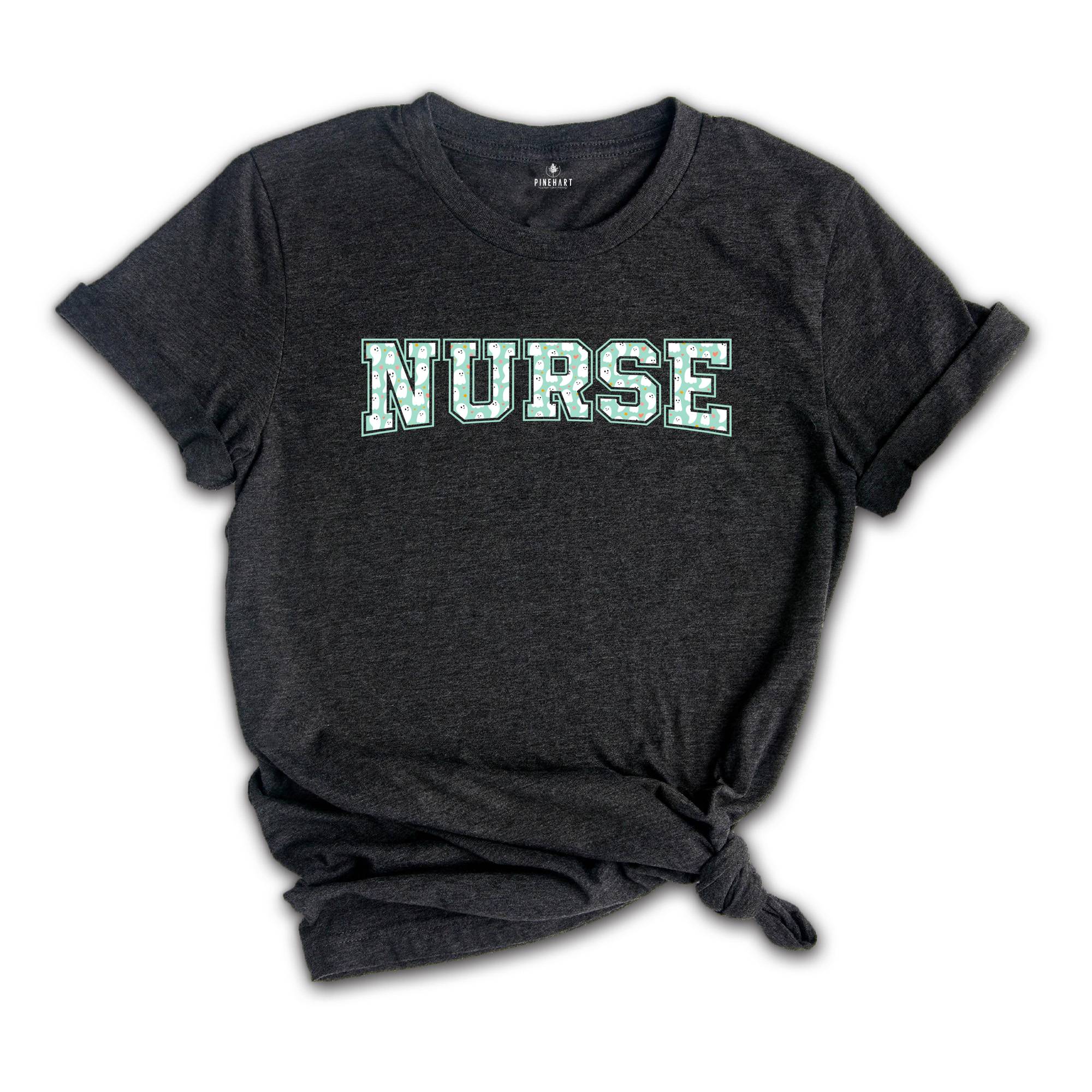 Nurse Halloween Shirt, Halloween Nurse Shirt, Spooky Nurse, Fall Nurse Crewneck, Ghost Nurse T-shirt, Halloween Nursing Tee