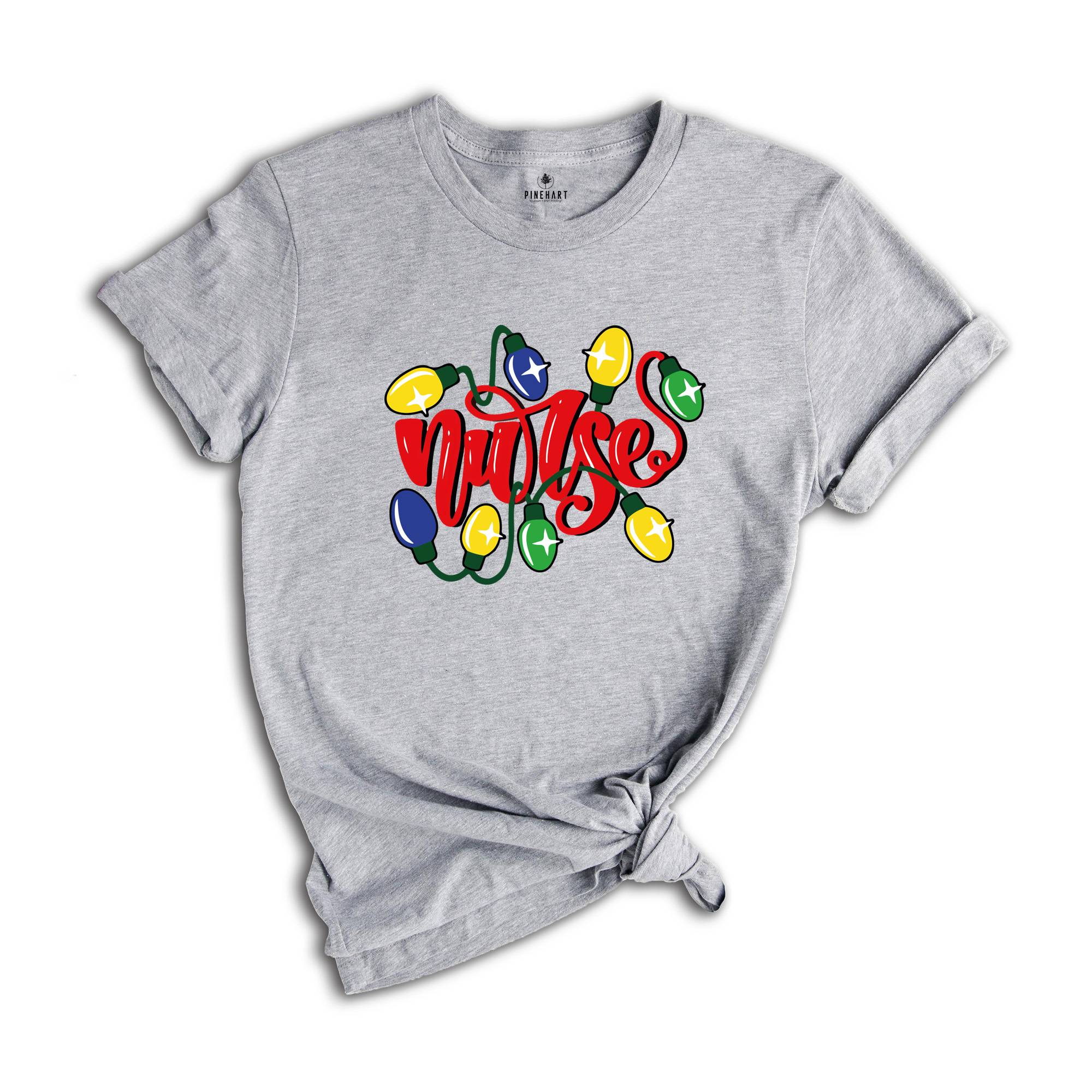 Nurse Light Shirt, Nurse Crew Christmas Shirt, Christmas Nursing Shirt, Nurse Christmas Tee, Gift For Nurse, Nurse Shirt