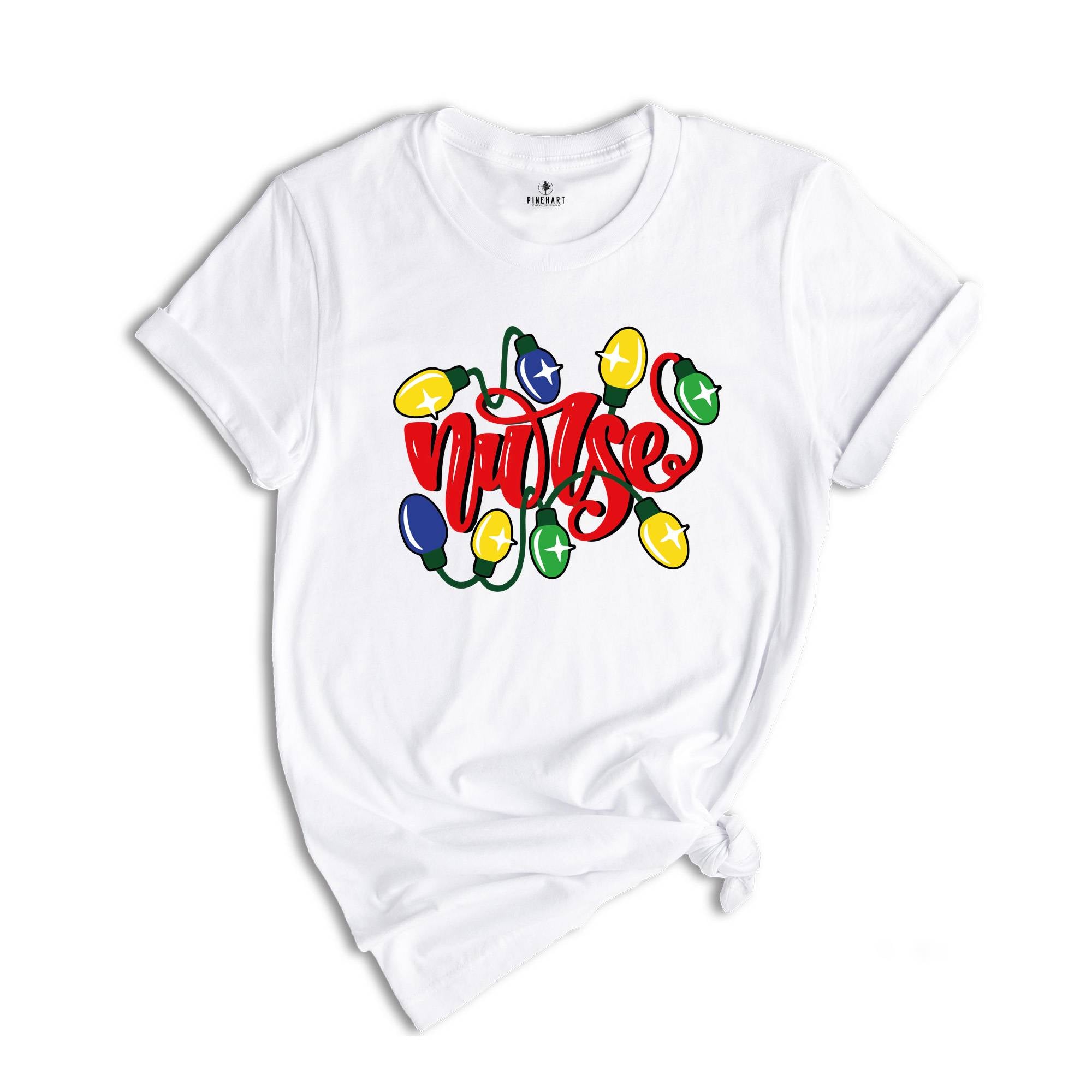 Nurse Light Shirt, Nurse Crew Christmas Shirt, Christmas Nursing Shirt, Nurse Christmas Tee, Gift For Nurse, Nurse Shirt
