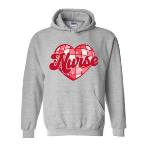 Nurse Valentine Sweatshirt, Valentines Nurse Sweatshirt, Valentine Day, Retro Valentines Heart, Nurse Sweatshirt, Nurse Valentine