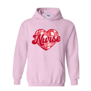Nurse Valentine Sweatshirt, Valentines Nurse Sweatshirt, Valentine Day, Retro Valentines Heart, Nurse Sweatshirt, Nurse Valentine