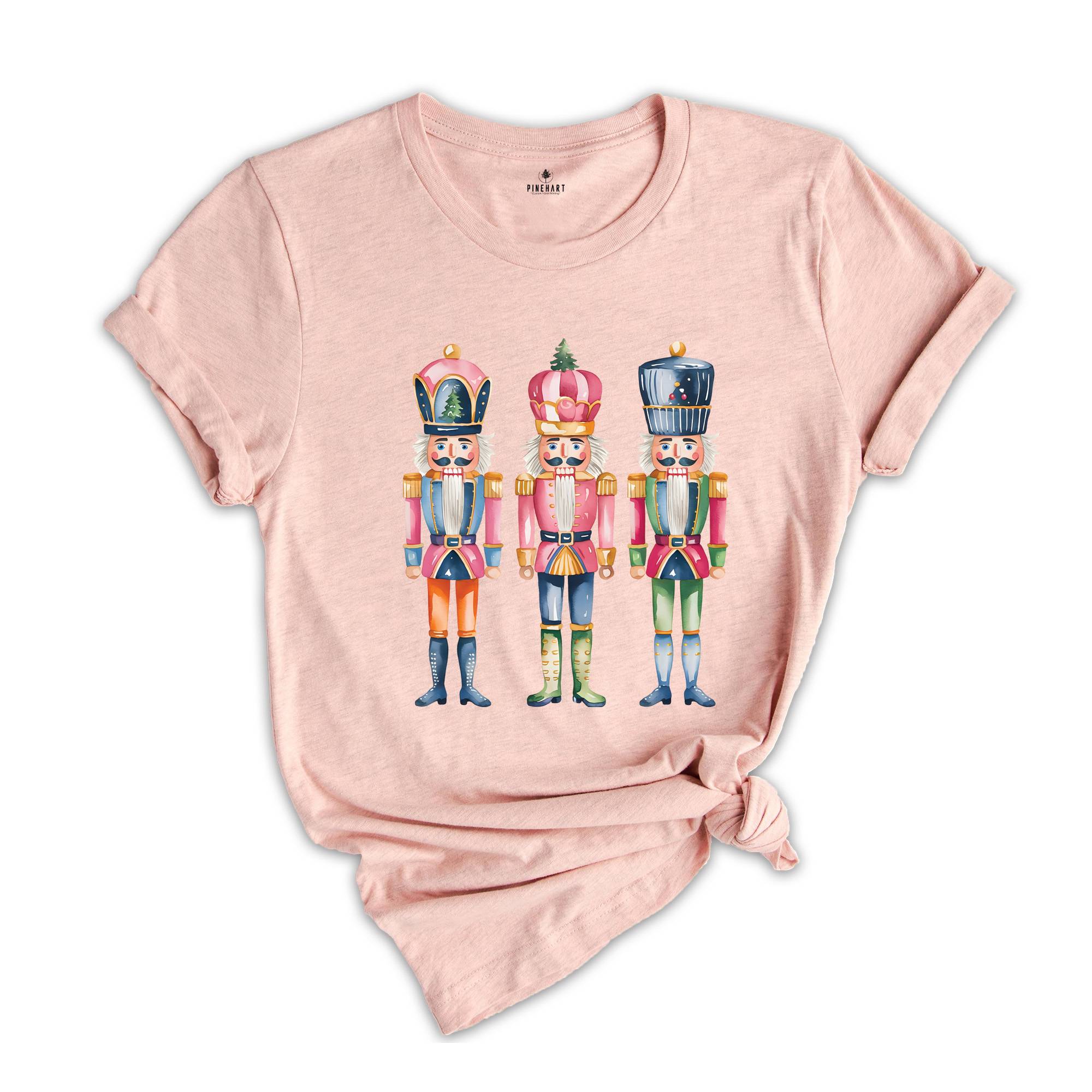 Nutcrackers Christmas Shirt, Holiday Shirt, Watercolor Holiday Shirt, Holiday Party Shirt, Festive Christmas Shirt